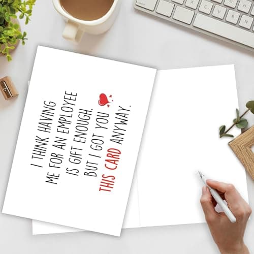 Ziwenhu Boss Day Gifts for Men, Happy Boss's Day Card for Him, Funny Boss Lady Gifts for Women, Cute Birthday Card from employee