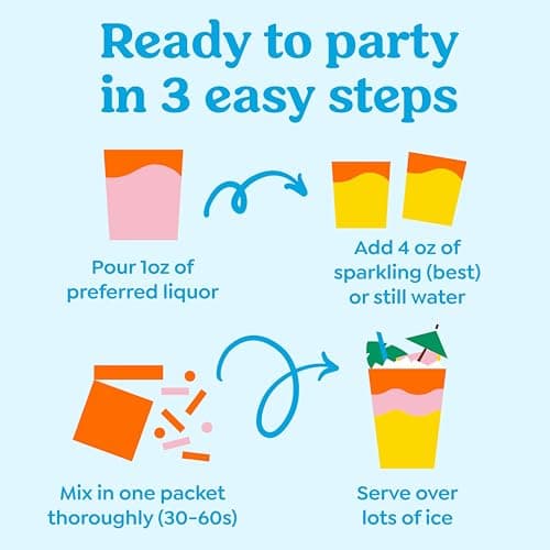 Craftmix Variety Pack, Makes 12 Drinks, Skinny Cocktail Mixers, Mocktails Non-Alcoholic Drinks - Made With Real Fruit - Vegan Low-Carb, Low-Sugar, Non-GMO, Dairy Free, Gluten Free, Easy to Mix