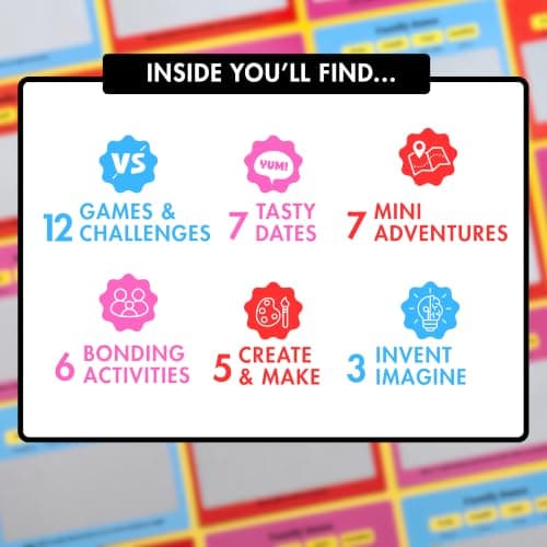 Family Dates 40 Scratch Off Cards – Fun Activities & Date Night Ideas for Kids and Parents – Adventure Card Game for Families – Unique Gift for Family Nights, Holidays, or Birthdays
