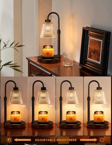 Dimmable Candle Warmer for Jar Candles, Height Adjustable Wax Warmer,Halloween Decorations House Warming Gifts New Home Innqoo Candle Warmer Lamp with Timer Home Decor Birthday Gifts for Women B0DZFGTCLR