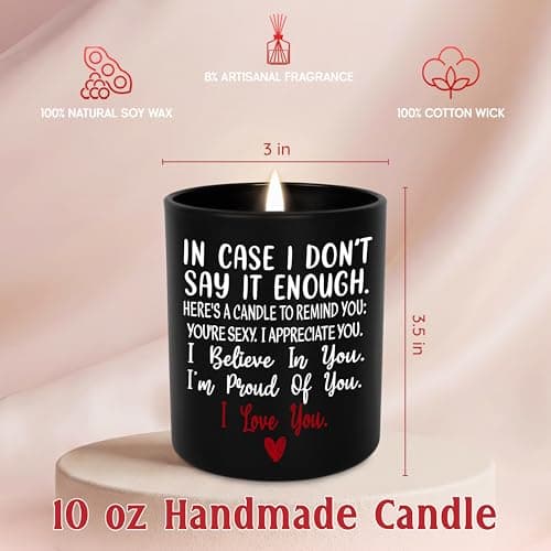 TEEZWONDER Anniversary Wedding Gifts for Women Men - Long Lasting Vanilla Lavender Candle 10 Oz - Birthday Romantic Gifts for Him Her, Girlfriend Boyfriend Birthday Gift Ideas, Gift for Husband Wife