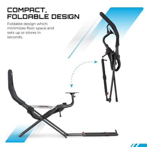 Playseat Challenge Racing Simulator Cockpit | Foldable & Adjustable | for High Performance Sim Racing | Compact & Flexible | Supports All Steering Wheels & Pedals | for PC and Console