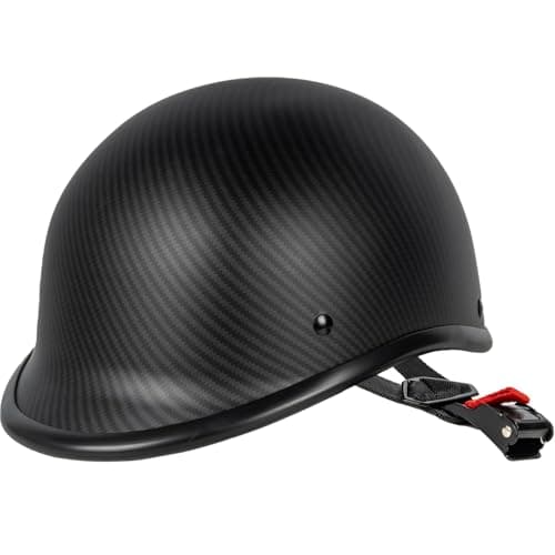 Yesmotor Vintage Motorcycle Half Helmet - Lightweight Low Profile Open-Face Half-Face Helmet – DOT Approved