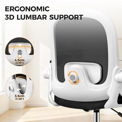 Primy Home Office Drafting Chair - Tall Desk Chair with Flip-up Armrests 3D Lumbar Support, Comfort Drafting Chair with Footrest for Standing Desk, High Chair for Bar Study Work