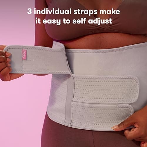 Adjustable Compression Wrap, After Birth Brace, Abdominal Support Band, 9 Inch High, Breathable Frida Mom Belly Binder for Natural & C-Section Postpartum Recovery, 9" High B09QRHY95G