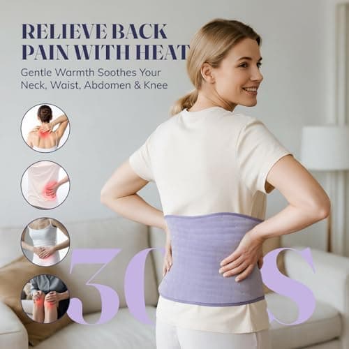 6 Heat Levels, 4 Timers, Moist Heat Pad for Neck Shoulder Abdomen Back, Ideal Gifts for Women Christmas Gift for Mom & Women, Heating Pad for Period Cramps & Back Pain B0FKYN2994