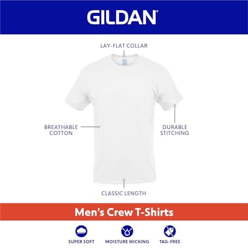 Gildan Men's Crew T-Shirts, Multipack, Style G1100