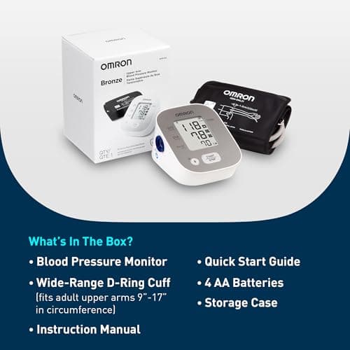 OMRON Bronze Blood Pressure Monitor for Home Use & Upper Arm Blood Pressure Cuff - #1 Doctor & Pharmacist Recommended Brand - Clinically Validated - Connect App
