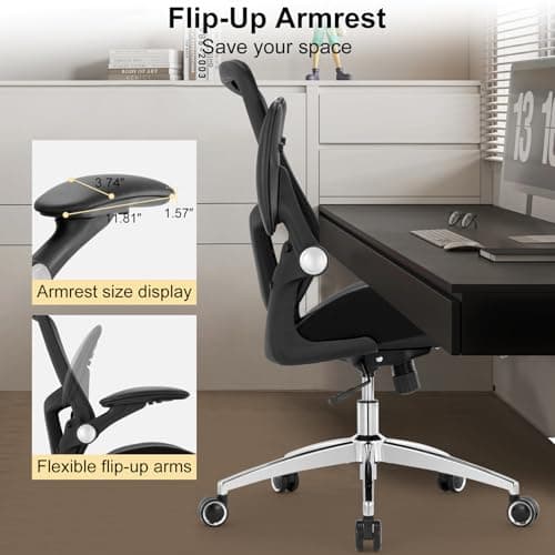 Office Chair Ergonomic Desk Chair-400lbs Big and Tall Heavy Duty, Wide & Soft 3D Modeling Foam Cushion Home Office Desk Chair with Adjustable Seat Height, Executive Computer Task Chair
