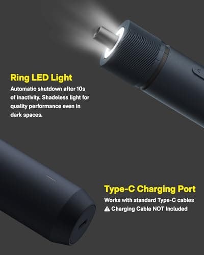 1/4'' Hex, Magnetic Lid, 1500mAh Rechargeable, LED Light, Ideal for Furniture Assembly, Home Improvement, and Garage Projects HOTO 25-Piece Upgraded Electric Screwdriver Kit, Cordless Screwdriver B0BLMQ8BXB