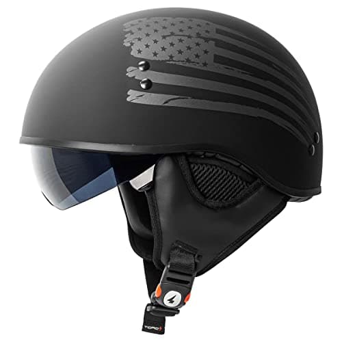 TORC T59/ Sundowner Motorcycle Half Helmet with Magnetic Buckle DOT Approved