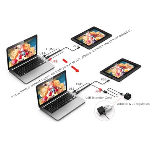 XPPen Drawing Tablet with Screen Full-Laminated Graphics Drawing Monitor Artist13.3 Pro Graphics Tablet with Adjustable Stand and 8 Shortcut Keys (8192 Levels Pen Pressure, 123% sRGB)