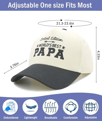 Vintage Adjustable Fathers Day Retirement Gifts from Daughter Son Wife Birthday Gifts for Grandpa/Dad/Papa Embroidered Baseball Cap B0FKGND3HJ