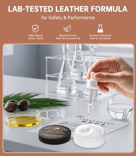 Leather Conditioner - 2 Pack, All-In-One Leather Care Treatment for Couch, Sofa & Furniture, Restores Softness & Shine, Safe for Shoes, Boots, Purses, Car Interior & Leather Seats, Family & Pet Safe