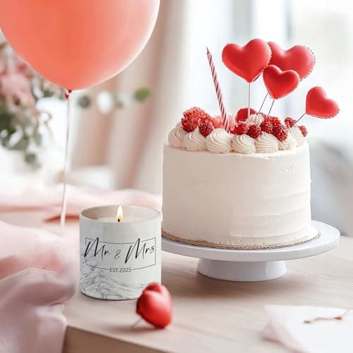 Mr and Mrs Gifts, Wedding Gift for Couples, Newlyweds Wedding Registry Bride and Groom to Be, Bridal Shower Gifts - 6 Oz 2025 New Couple Ceramics Candle