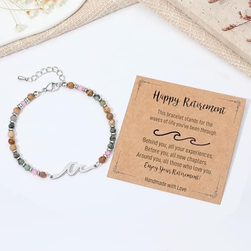 TONY & SANDY Friend Gifts for Women, Unique Birthday Gifts for Women, Sister Gift from Sister, Wave Bracelet, Christmas Stocking Stuffers for Woman Female, Bestie Friendship Bracelets B0FMNH4N6P