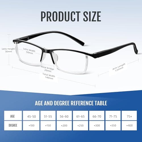 Reading Glasses Men Blue Light Blocking Readers Spring Hinge Computer Anti Eyestrain Eyeglasses