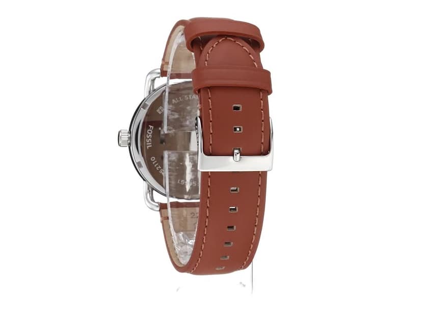 Fossil Men's Copeland Quartz Stainless Steel and Leather Three-Hand Watch