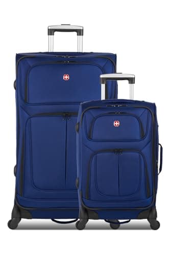 SwissGear Sion Softside Expandable Luggage, Blue, 2-Piece Set (21/29)