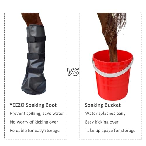 yeezo Hoof Soaking Boot Horse Soaker Hooves Treatment Bag with EVA Pad 1 Pair