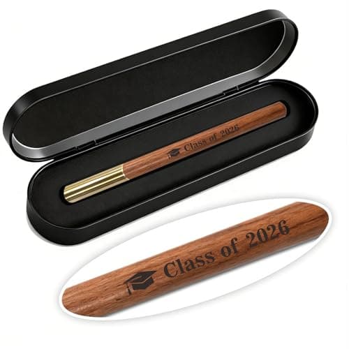 Inspirational Graduation Gifts for High School & College Graduates, Meaningful 2026 Commencement Keepsake for Him and Her Class of 2026 Engraved Wooden Gel Pen, Graduation Gift Pen with Black Box B0GQLGK1BP
