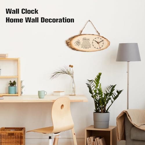 BeauGift Uncle Gifts, Christmas Wooden Clock Gifts for Uncle from Niece Nephew, Best Uncle Ever Gifts Idea for Birthday Christmas Fathers Day