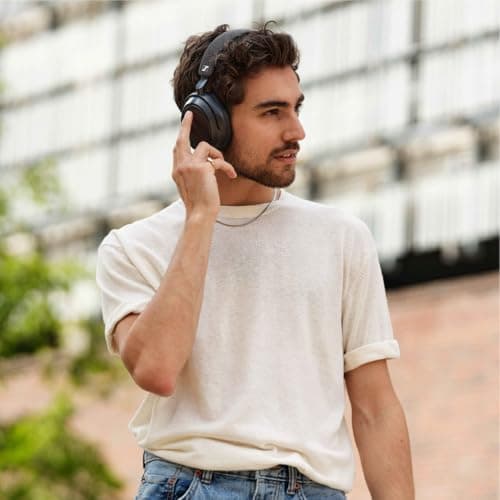 Sennheiser Momentum 4 Wireless Noise Cancelling Headphones - Bluetooth Headset for Crystal-Clear Calls with Adaptive Noise Cancellation, Over-Ear Headphones, 60h Battery Life, Folding Design, Black