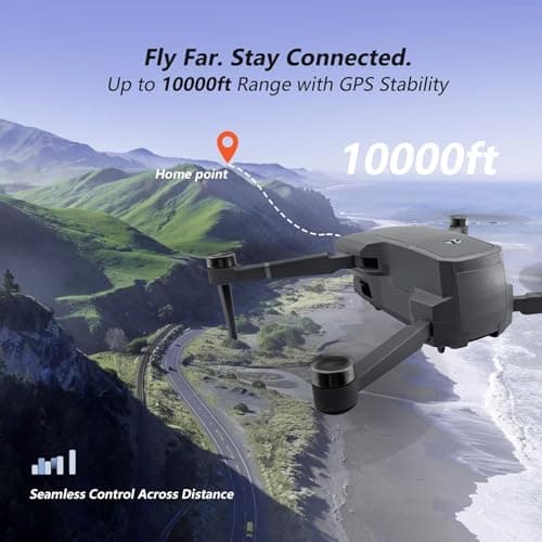 3-Axis Gimbal GPS Drone with 4K Camera YIKKEON Drone, 10000FT Range, 90Min Flight Time with 3 Batteries, 4.5" HD Screen Remote, Auto Return, Follow Me, Brushless Motor, 5G FPV, Foldable RC Quadcopter for Beginners - Under 249g