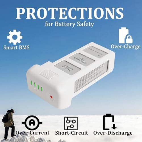 Phantom 3 Battery for DJI, 2 Pack 4500mAh-15.2V Intelligent Flight Battery for DJI Phantom 3/3 Pro/3 Advanced/3 4K/3 SE Drone Replacement