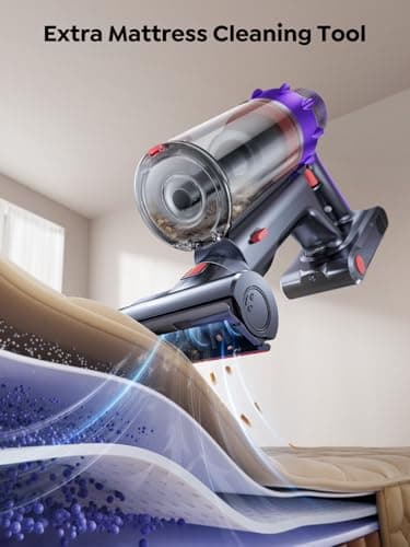 SMOTURE Cordless Vacuum Cleaner, 600W 50KPA 65Mins Vacuum Cleaners for Home, Cordless Stick Vacuum with LED Touch Screen, Anti-Tangle Wireless Vacuum, Handheld Vacuum for Pet Hair/Carpet/Floor