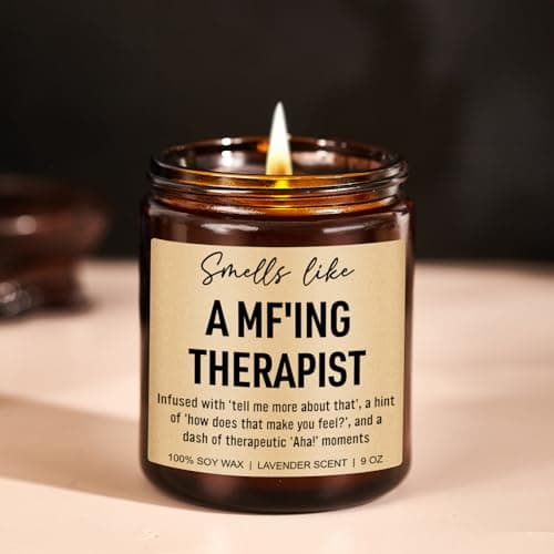 Funny Scented Candle, Therapist Gifts, Occupational Therapy Gifts, Psychology, Therapy Office Decor, Christmas, Graduation, Mental Health Therapist Presents for Women, Men, Psychologist