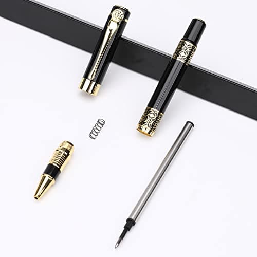 YIVONKA Ballpoint Pen Black Refill,business pens,Luxury Pen,Best Ball Pen Gift Set for Men & Women Professional Executive,Office,Nice Pens Classy Gift Box (Black)