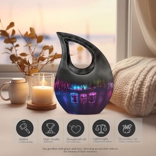 Drum Set Keepsake Funeral Tiny Urn for Ashes Adult Male & Female, Drop Burial Cremation Urns for Human Cremains, Memorials & Funerary Ash Holders, Memorial Gifts for Loved Ones, 3 Inch B0FFZF7VRH