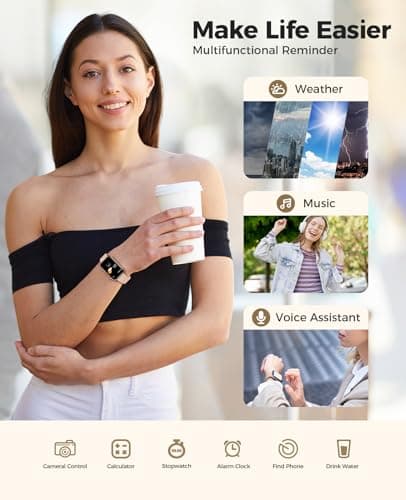 Smart Watch Fitness Tracker (Answer/Make Call), 24/7 Heart Rate Spo2 Blood Pressure Monitor Sleep Tracker, 114 Sports Modes Pedometer Calorie Step Tracker, Waterproof Activity Tracker for Women