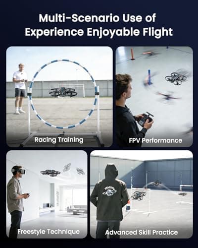 R8 ELRS FPV Whoop Drone RTF with Radiomaster Pocket Controller,4 Batteries,6In1 Charger,FOV160°,Matrix G4 5IN1 FC,0802 20000KV Brushless Motor-Ideal for FPV Freestyle Racing Training Indoor Outdoor