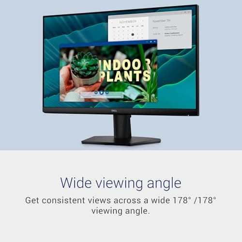 Dell 24 Monitor - SE2426H - 23.8-inch FHD (1920x1080) 144Hz 1ms Display, in-Plane Switching (IPS) Technology, AMD FreeSync™, TÜV 3-Star 2X HDMI, Tilt