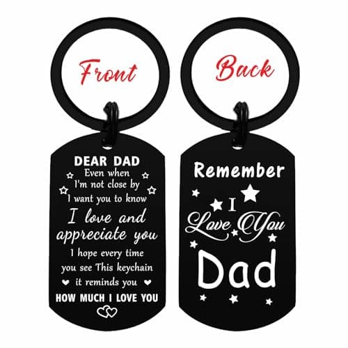 Resdink Dad Gifts from Daughter Son- Remember I Love You Dad Birthday Christmas Fathers Day Keychain