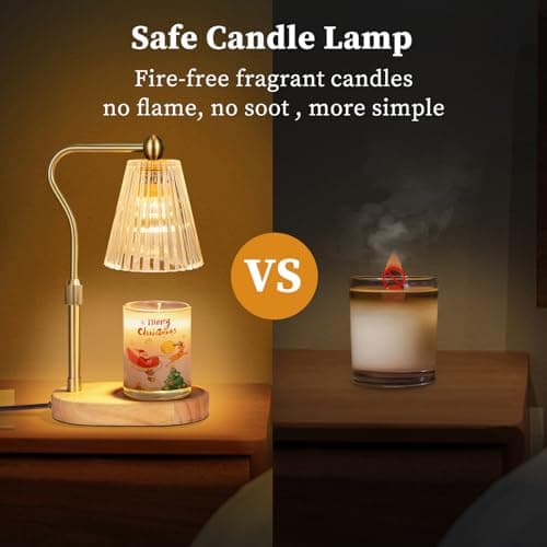 Candle Warmer Lamp with Timer Dimmer Adjustable Height for New Home Bedroom,Mothers Day Gifts,Vintage Home Decor for Scented Jar
