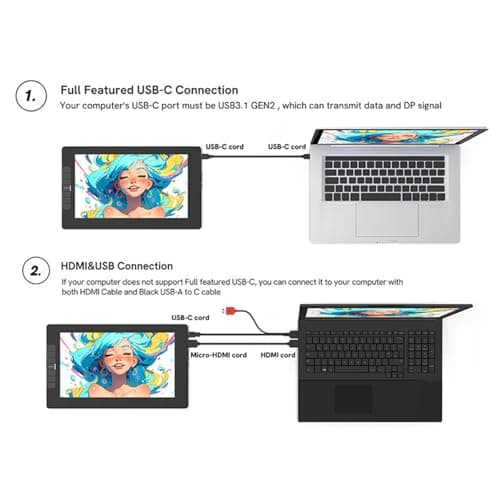 VEIKK VK1200V2 Drawing Tablet with Screen,11.6 Inch Full-Laminated Graphics Drawing Monitor,Upgraded 16384 Pressure Sensitivity, 2 Styluses, 120% sRGB,Graphics Tablet for PC Mac Linux Windows