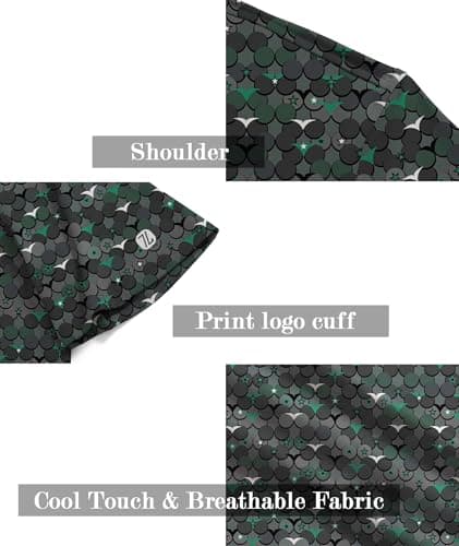ZITY Men's Golf Shirts Short Sleeve Moisture Wicking Performance Print Patterns Casual Collared Golf Polo Shirt for Men