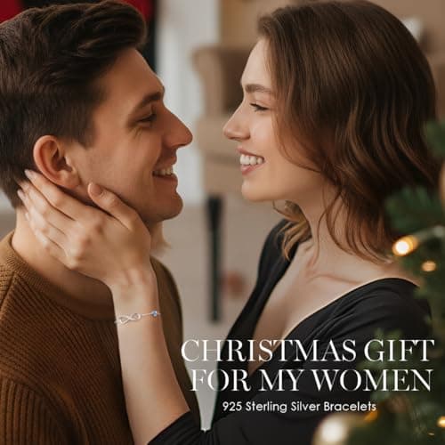 CDE Infinity Heart Birthstone Charm Link Bracelet for Women 925 Sterling Silver Adjustable Mother's Day Christmas Day Gift Anniversary Birthday Jewelry for Wife Girlfriend Her