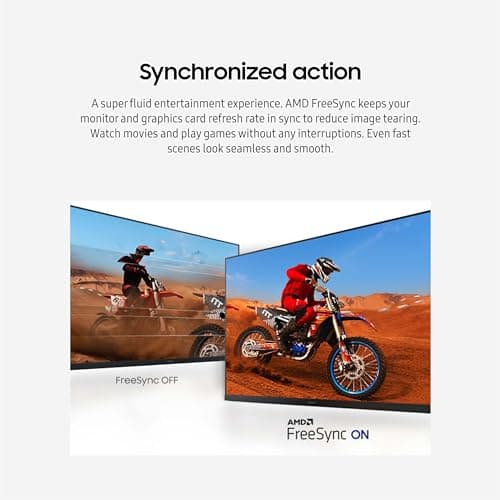 Samsung 32-Inch Flat Computer Monitor, 75Hz, Borderless Display, AMD FreeSync, Game Mode, Advanced Eye Care, HDMI and DisplayPort, LS32B304NWNXGO, 2024