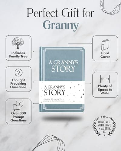 Granny's Life Story Journal (Hardcover): A Meaningful Keepsake for Granny to Share Her Journey & Memories, Book Includes 250+ Prompt Questions, Sentimental Gift for Mother's Day, Birthday, Christmas B0F7KHHCWP