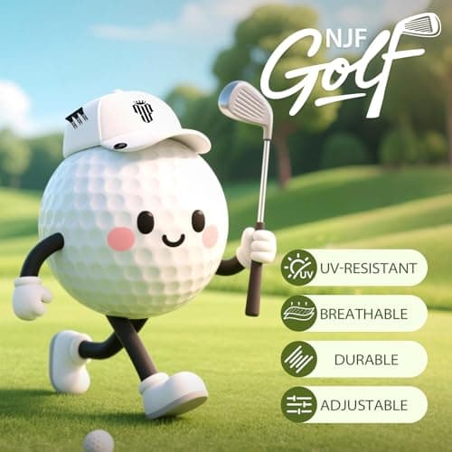 NJF Golf™ Adjustable Golf Cap for Women – Breathable Hat with Magnetic Ball Marker & Tee Holders, Lightweight Golf Hat
