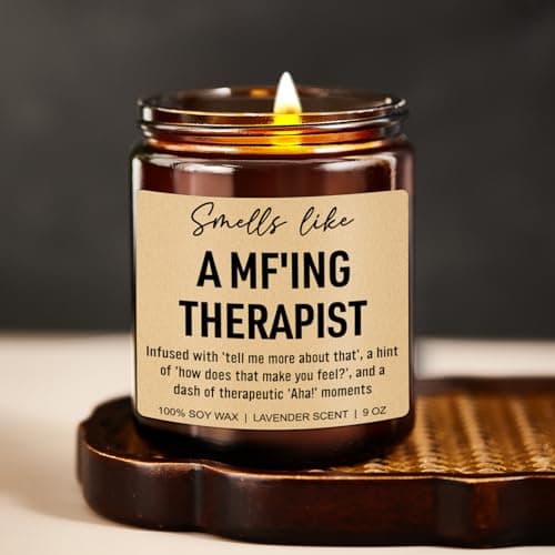 Funny Scented Candle, Therapist Gifts, Occupational Therapy Gifts, Psychology, Therapy Office Decor, Christmas, Graduation, Mental Health Therapist Presents for Women, Men, Psychologist
