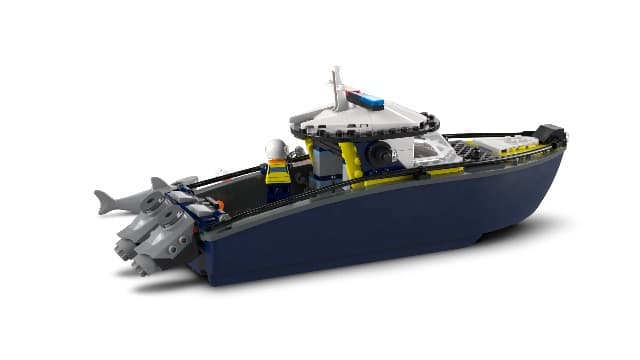 LEGO City Police Boat Chase Building Toy for Kids - Pretend Play Set for Boys & Girls, Ages 6+ - Building Blocks W/ 2 Floating Boat Toys for Playtime & Bath Time - Gift Idea for Birthdays- 60456 B0DRW6J866