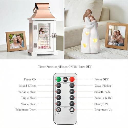 Daughter in Law Gifts, Meaningful Daughter in Law Birthday Gifts, Gifts for Daughter in Law for Birthday Christmas Mothers Day, Lantern with Hand Painted Figurine B0G7B7BWZJ