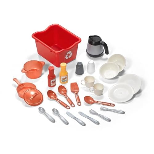 Step2 Best Chefs Kids Kitchen Playset, Indoor/Outdoor Kitchenette, Interactive Play with Lights and Sounds, Made of Durable Plastic, Includes 25 Piece Toy Accessories, For Toddlers 2+ Years Old