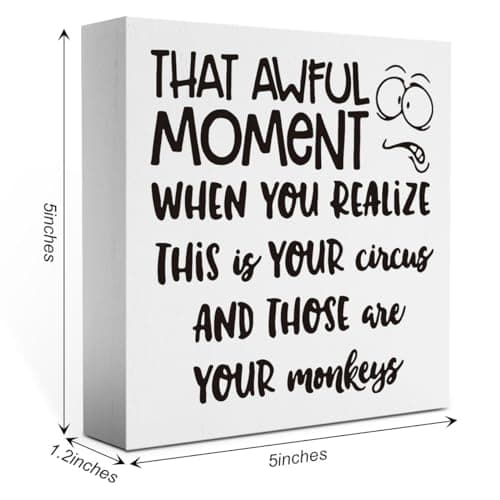 Funny Boss Gifts for Women Men, Gag Gifts Office Sign, Appreciation Gifts for Manager Coworker Employee Decor Funny Home Office Desk Decor Boss Day Gifts 5 X 5 Inch