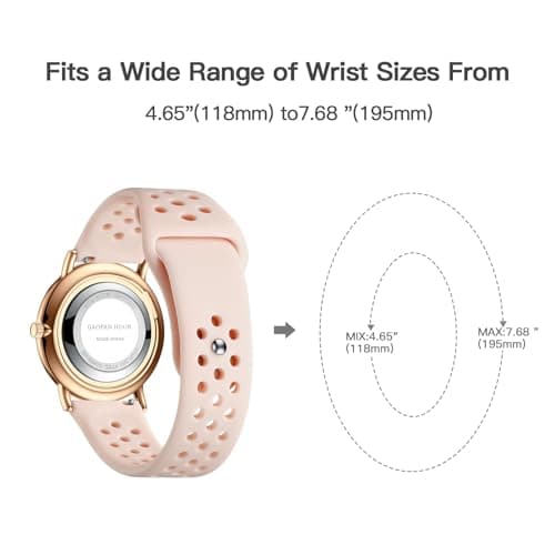 GAOFAN HOUR Waterproof Nurse Watch for Medical Professionals,Doctors Nursing Students Women Men,12/24 Hour Military Time,Luminouse Easy Read Dial,Soft and Breathable Silicone Band